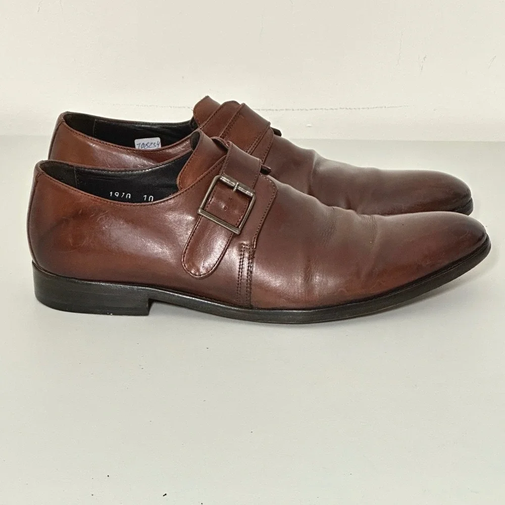 To Boot NY Adam Derrick Mens Shoes 10 Brown Leather Single Monk Strap Classic